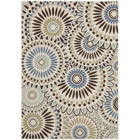 Safavieh 2 ft. x 3 ft. 7 in. Veranda Power Loomed Accent Area Rug Cream & Blue VER091-0612-2